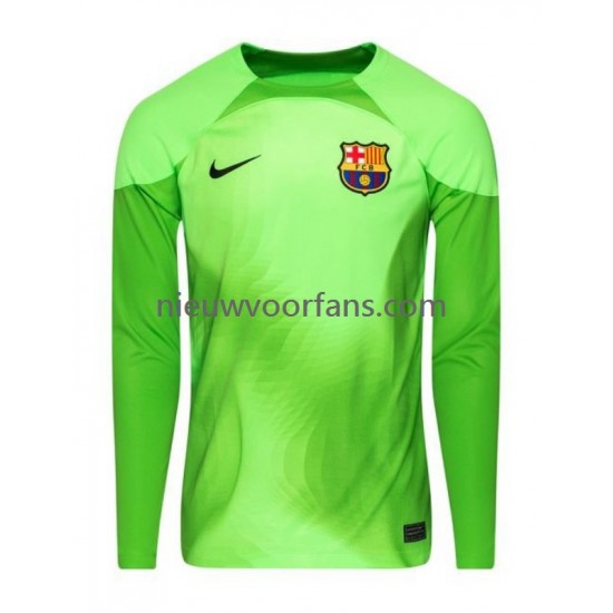 FC Barcelona Heren Shirt met Bedrukking Doelman Thuis 2022-2023 Lange Mouw