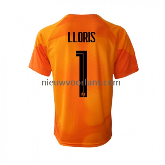 Frankrijk Heren Shirt met Bedrukking Doelman Hugo Lloris 1 Uit WK 2022 Korte Mouw