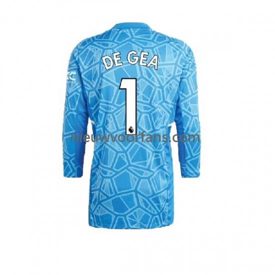 Manchester United Heren Shirt met Bedrukking Doelman DE GEA 1 Thuis 2022-2023 Lange Mouw