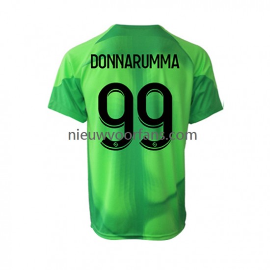 Paris Saint-Germain Heren Shirt met Bedrukking Doelman Gianluigi Donnarumma 99 Thuis 2022-2023 Korte Mouw