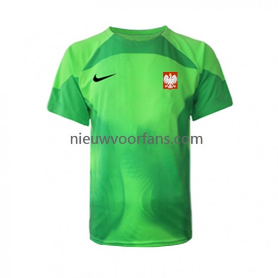 Polen Heren Shirt met Bedrukking Doelman Thuis WK 2022 Korte Mouw