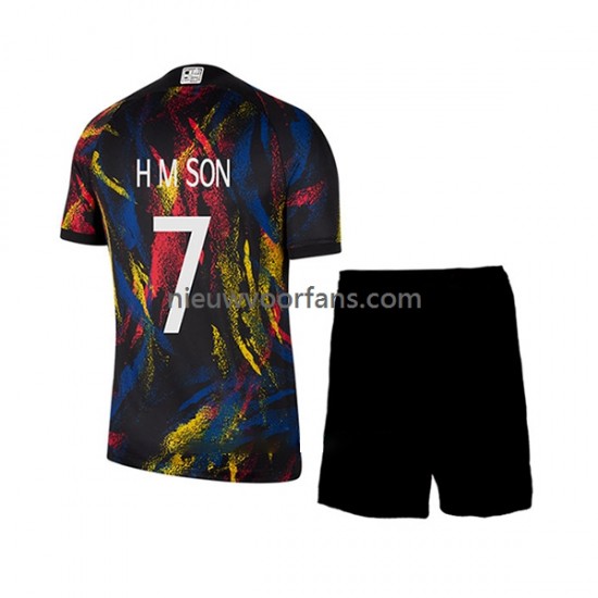 Zuid-Korea Kind Shirt met Bedrukking Son Heung-min 7 Uit WK 2022 Korte Mouw