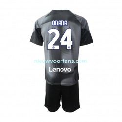 Inter Milan Kind Shirt met Bedrukking Doelman Andre Onana 24 Thuis 2022-2023 Korte Mouw