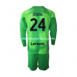 Inter Milan Kind Shirt met Bedrukking Doelman Andre Onana 24 Derde 2022-2023 Lange Mouw