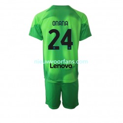 Inter Milan Kind Shirt met Bedrukking Doelman Andre Onana 24 Derde 2022-2023 Korte Mouw
