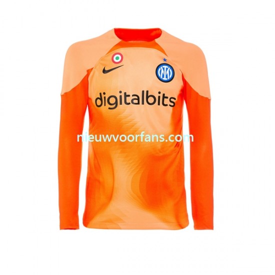 Inter Milan Heren Shirt met Bedrukking Doelman Vierde 2022-2023 Lange Mouw