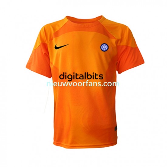 Inter Milan Heren Shirt met Bedrukking Doelman Vierde 2022-2023 Korte Mouw
