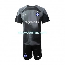 Inter Milan Kind Shirt met Bedrukking Doelman Thuis 2022-2023 Korte Mouw