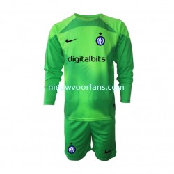 Inter Milan Kind Shirt met Bedrukking Doelman Derde 2022-2023 Lange Mouw