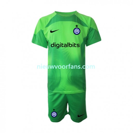 Inter Milan Kind Shirt met Bedrukking Doelman Derde 2022-2023 Korte Mouw
