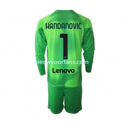 Inter Milan Kind Shirt met Bedrukking Doelman Samir Handanovic 1 Derde 2022-2023 Lange Mouw
