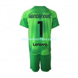 Inter Milan Kind Shirt met Bedrukking Doelman Samir Handanovic 1 Derde 2022-2023 Korte Mouw