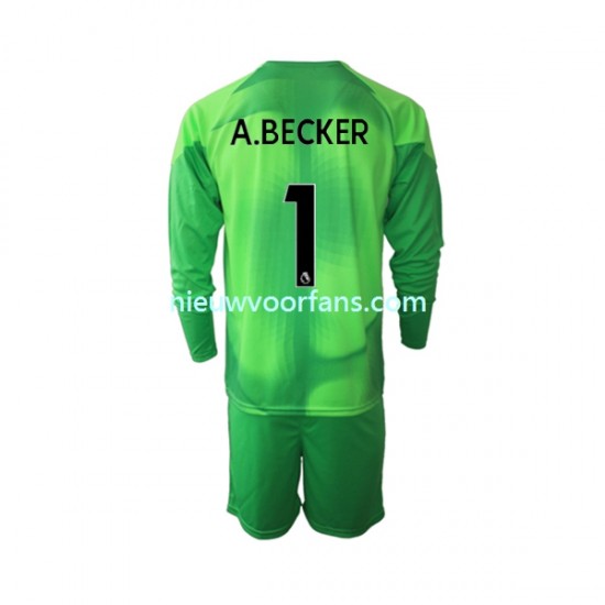 Liverpool Kind Shirt met Bedrukking Doelman A.Becker 1 Derde 2022-2023 Lange Mouw
