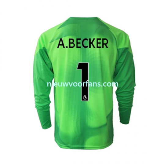 Liverpool Heren Shirt met Bedrukking Doelman A.Becker 1 Derde 2022-2023 Lange Mouw