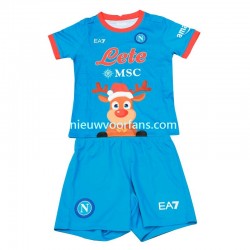 Napoli Kind Shirt met Bedrukking Xmas Thuis 2022-2023 Korte Mouw