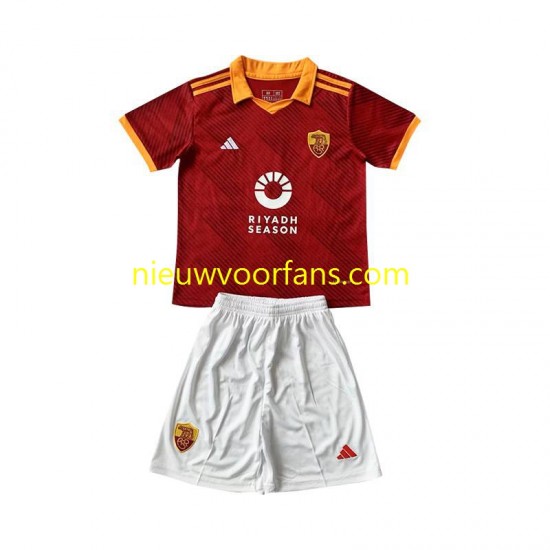 AS Roma Kind Shirt met Bedrukking Vierde 2023-2024 Korte Mouw