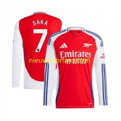 Arsenal Heren Shirt met Bedrukking Bukayo Saka 7 Thuis 2024-2025 Lange Mouw