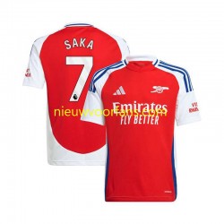 Arsenal Heren Shirt met Bedrukking Bukayo Saka 7 Thuis 2024-2025 Korte Mouw