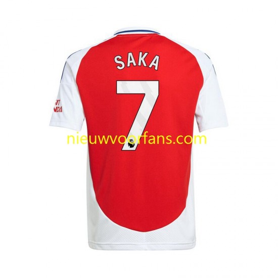 Arsenal Heren Shirt met Bedrukking Bukayo Saka 7 Thuis 2024-2025 Korte Mouw