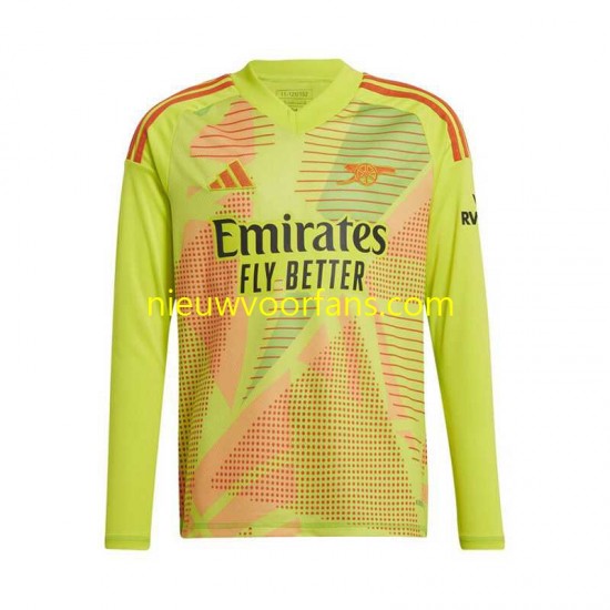 Arsenal Heren Shirt met Bedrukking Doelman Thuis 2024-2025 Lange Mouw