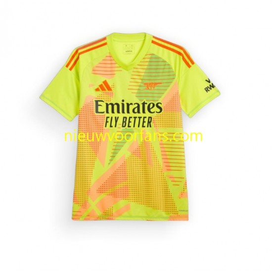 Arsenal Heren Shirt met Bedrukking Doelman Thuis 2024-2025 Korte Mouw