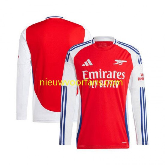 Arsenal Heren Shirt met Bedrukking Thuis 2024-2025 Lange Mouw
