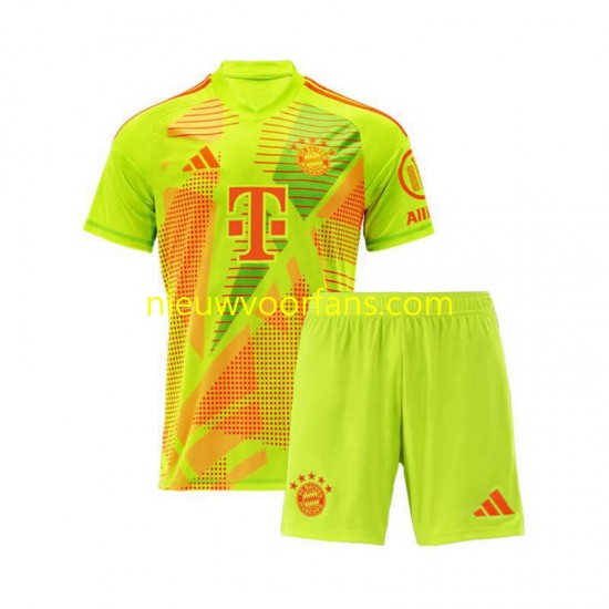 FC Bayern München Kind Shirt met Bedrukking Doelman Thuis 2024-2025 Korte Mouw