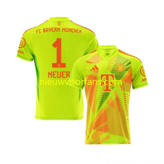FC Bayern München Heren Shirt met Bedrukking Doelman Manuel Neuer 1 Thuis 2024-2025 Korte Mouw