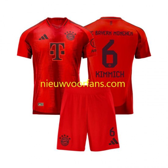FC Bayern München Kind Shirt met Bedrukking Joshua Kimmich 6 Thuis 2024-2025 Korte Mouw