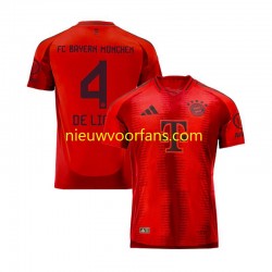 FC Bayern München Heren Shirt met Bedrukking Matthijs de Ligt 4 Thuis 2024-2025 Korte Mouw