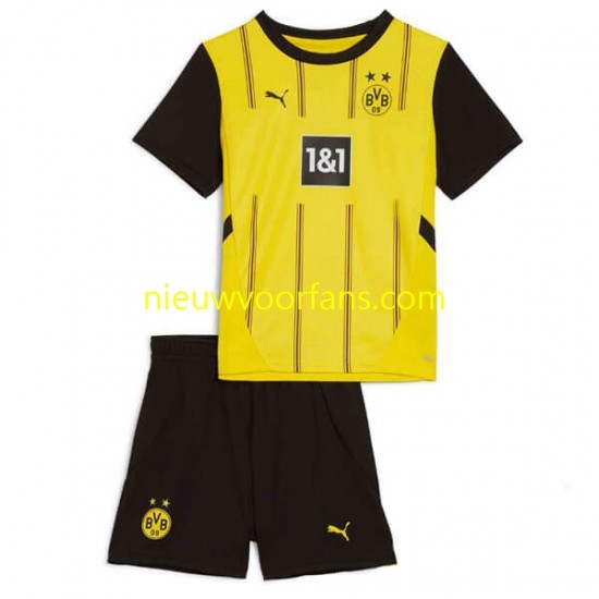 Borussia Dortmund Kind Shirt met Bedrukking Thuis 2024-2025 Korte Mouw