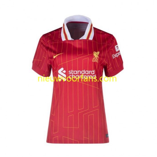 Liverpool Dames Shirt met Bedrukking Thuis 2024-2025 Korte Mouw