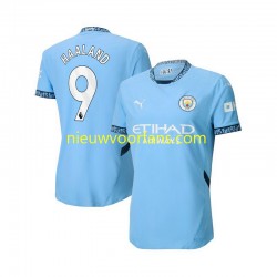 Manchester City Heren Shirt met Bedrukking Erling Haaland 9 Thuis 2024-2025 Korte Mouw