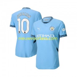 Manchester City Heren Shirt met Bedrukking Jack Grealish 10 Thuis 2024-2025 Korte Mouw
