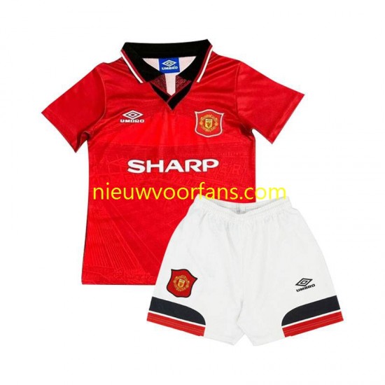 Manchester United Kind Shirt met Bedrukking Retro Thuis 1994 Korte Mouw