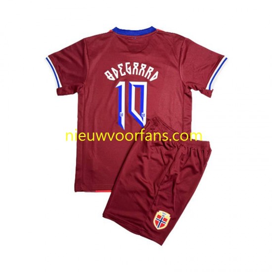 Noorwegen Kind Shirt met Bedrukking Martin Odegaard 8 Thuis 2024 Korte Mouw
