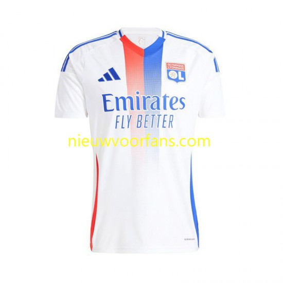 Olympique Lyonnais Heren Shirt met Bedrukking Thuis 2024-2025 Korte Mouw