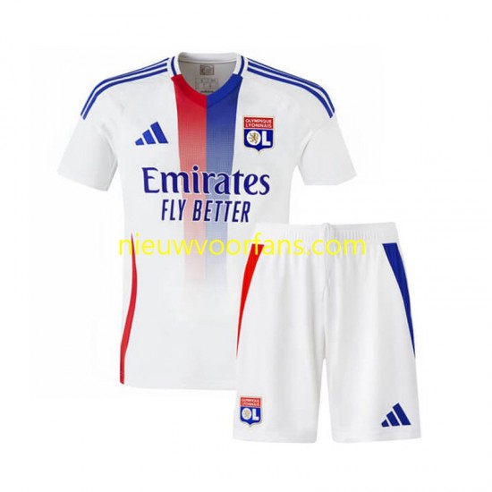 Olympique Lyonnais Kind Shirt met Bedrukking Thuis 2024-2025 Korte Mouw