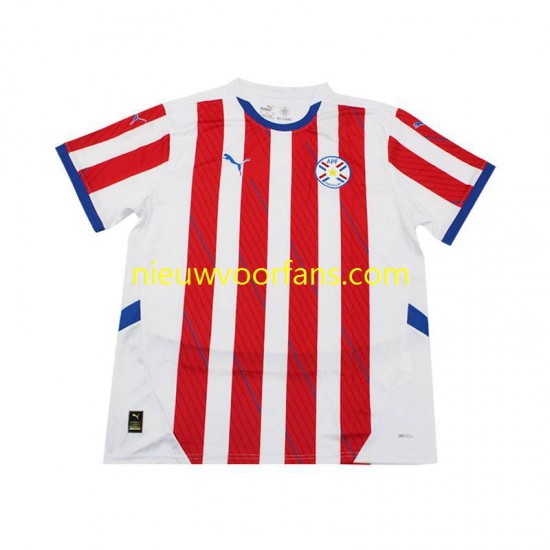 Heren Shirt met Bedrukking Paraguay Thuis 2024 Korte Mouw