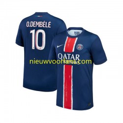Paris Saint-Germain Heren Shirt met Bedrukking Ousmane Dembele 10 Thuis 2024-2025 Korte Mouw