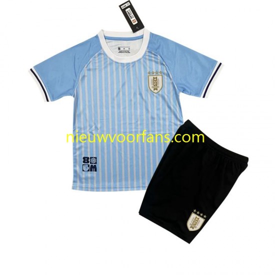 Uruguay Kind Shirt met Bedrukking Thuis 2024 Korte Mouw