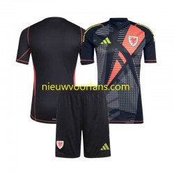 Wales Kind Shirt met Bedrukking Doelman Thuis 2024 Korte Mouw